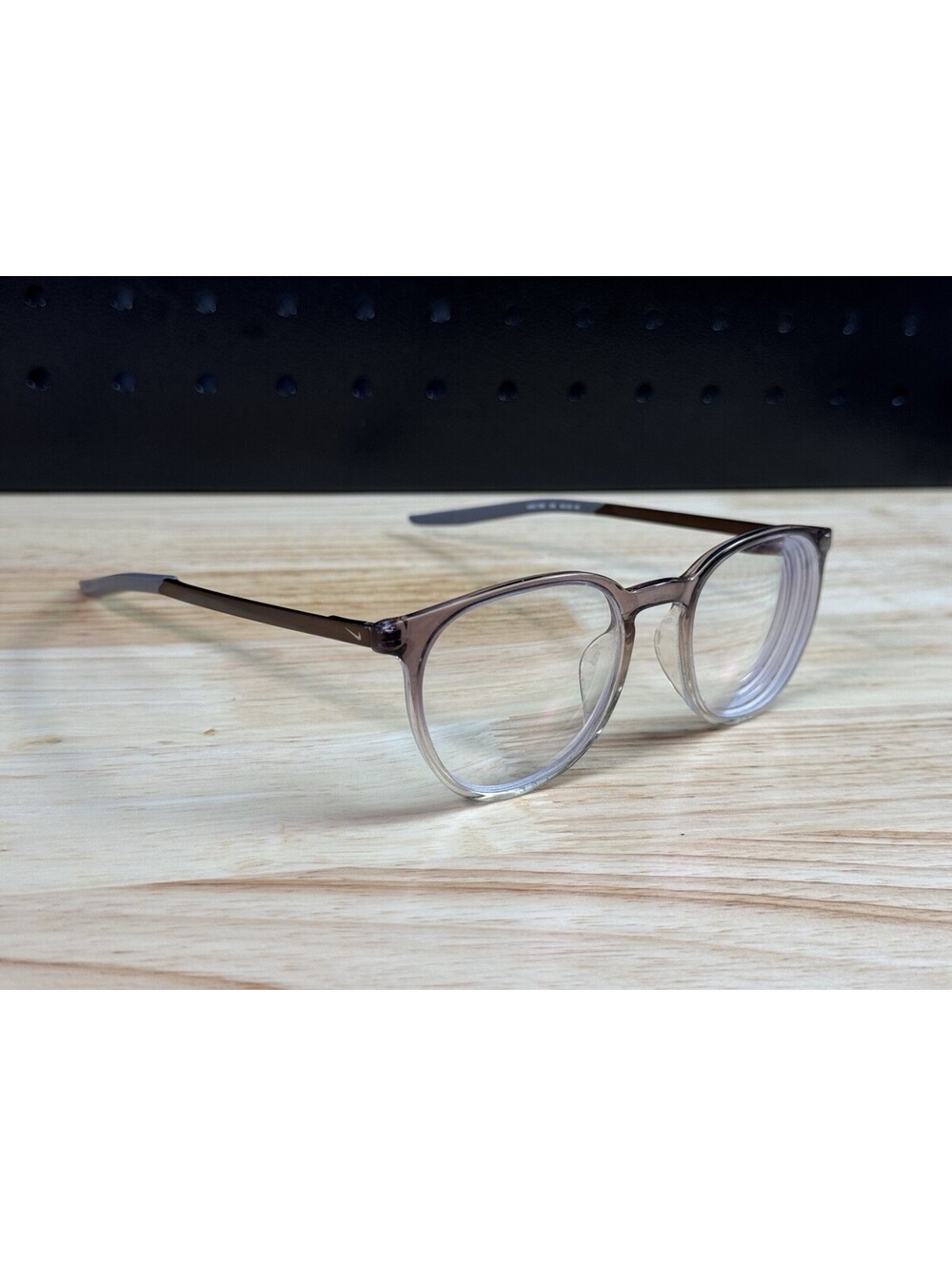 Nike Eyeglasses Frames 7280 036 Clear Gray Fade Round Full Rim 50[]20-145